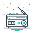 Mix icon for Radio, antenna and broadcast Royalty Free Stock Photo