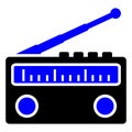 Radio Icon in Dualtone Style Royalty Free Stock Photo
