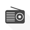 Radio Icon Flat Graphic Design - vector Illustration sticker Royalty Free Stock Photo