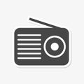 Radio Icon Flat Graphic Design - vector Illustration sticker Royalty Free Stock Photo