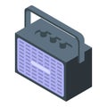 Radio icon, isometric style Royalty Free Stock Photo