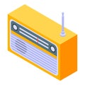 Radio icon, isometric style Royalty Free Stock Photo