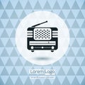 Radio Icon Logo Royalty Free Stock Photo