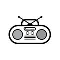 radio icon logo vector Royalty Free Stock Photo