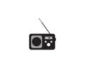 Radio icon logo vector template illustration Royalty Free Stock Photo