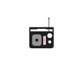 Radio icon logo vector template illustration Royalty Free Stock Photo