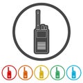 Radio icon, Simple icon mobile radio, 6 Colors Included Royalty Free Stock Photo