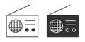 Radio icon. Wireless music station symbol. Sign fm speaker vector Royalty Free Stock Photo