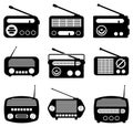 vector radio icons Royalty Free Stock Photo