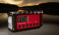 Radio ideal for checking conditions before going outdoors Royalty Free Stock Photo