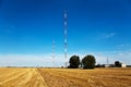 Radio installation in golden acres Royalty Free Stock Photo