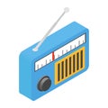 Radio isometric 3d icon Royalty Free Stock Photo