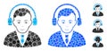 Radio Manager Mosaic Icon of Circles Royalty Free Stock Photo