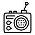 Radio marketing icon, outline style Royalty Free Stock Photo