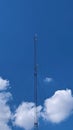 Radio masts and towers are usually tall structures designed to support antennas for telecommunications and broadcasting Royalty Free Stock Photo