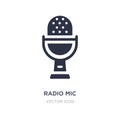 radio mic icon on white background. Simple element illustration from Hardware concept