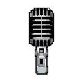 radio mic microphone music game pixel art vector illustration