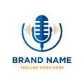 Radio microphone logo design