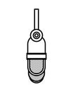 Radio microphone retro hanging icon