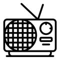 Radio modern news icon, outline style