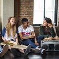 Radio Music Friends Unity Style Teens Casual Concept Royalty Free Stock Photo
