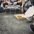 Radio Music Friends Unity Style Teens Casual Concept Royalty Free Stock Photo