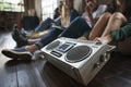 Radio Music Friends Unity Style Teens Casual Concept Royalty Free Stock Photo
