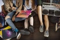 Radio Music Friends Unity Style Teens Casual Concept Royalty Free Stock Photo