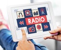 Radio Music Listening Rhythm Signal Concept Royalty Free Stock Photo