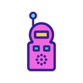 The radio nanny icon is a vector. Isolated contour symbol illustration