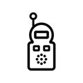 The radio nanny icon is a vector. Isolated contour symbol illustration