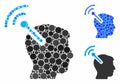 Radio neural interface Composition Icon of Round Dots