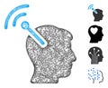 Radio Neural Interface Web Vector Mesh Illustration