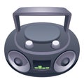 Radio portable boombox icon, cartoon style