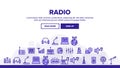 Radio Program Landing Header Vector Royalty Free Stock Photo