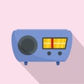 Radio receiver icon, flat style Royalty Free Stock Photo