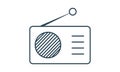 Radio receiver icon on white background vector illustration. Royalty Free Stock Photo