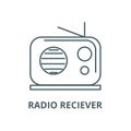 Radio reciever vector line icon, linear concept, outline sign, symbol