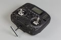 Radio remote control with screen display on a gray background Royalty Free Stock Photo