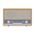 Radio retro. Old Radio. Illustration of an old radio receiver of the last century.