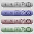 Radio signal icons on horizontal menu bars Royalty Free Stock Photo