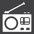 Radio solid icon, communication and website Royalty Free Stock Photo