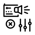 Radio sound settings icon vector outline illustration