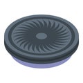 Radio speaker icon, isometric style