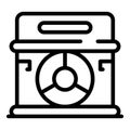 Radio speaker icon, outline style