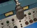 Radio Station broadcasting microphone Royalty Free Stock Photo