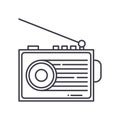 Radio station icon, linear isolated illustration, thin line vector, web design sign, outline concept symbol with Royalty Free Stock Photo