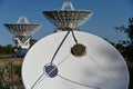 Radio telescope antennas at Narrabri Observatory New South Wales Australia