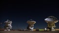 Radio telescope array ALMA in the atacama desert, Chile Royalty Free Stock Photo