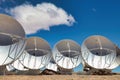 Radio telescope array ALMA in the atacama desert, Chile Royalty Free Stock Photo